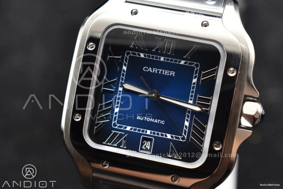 BVF V SS Blue Dial SmartLinks on 9015 de Colorful 1047 Santos 1:1 Cartier MIYOTA Edition SS Best 40mm Bracelet 1005
